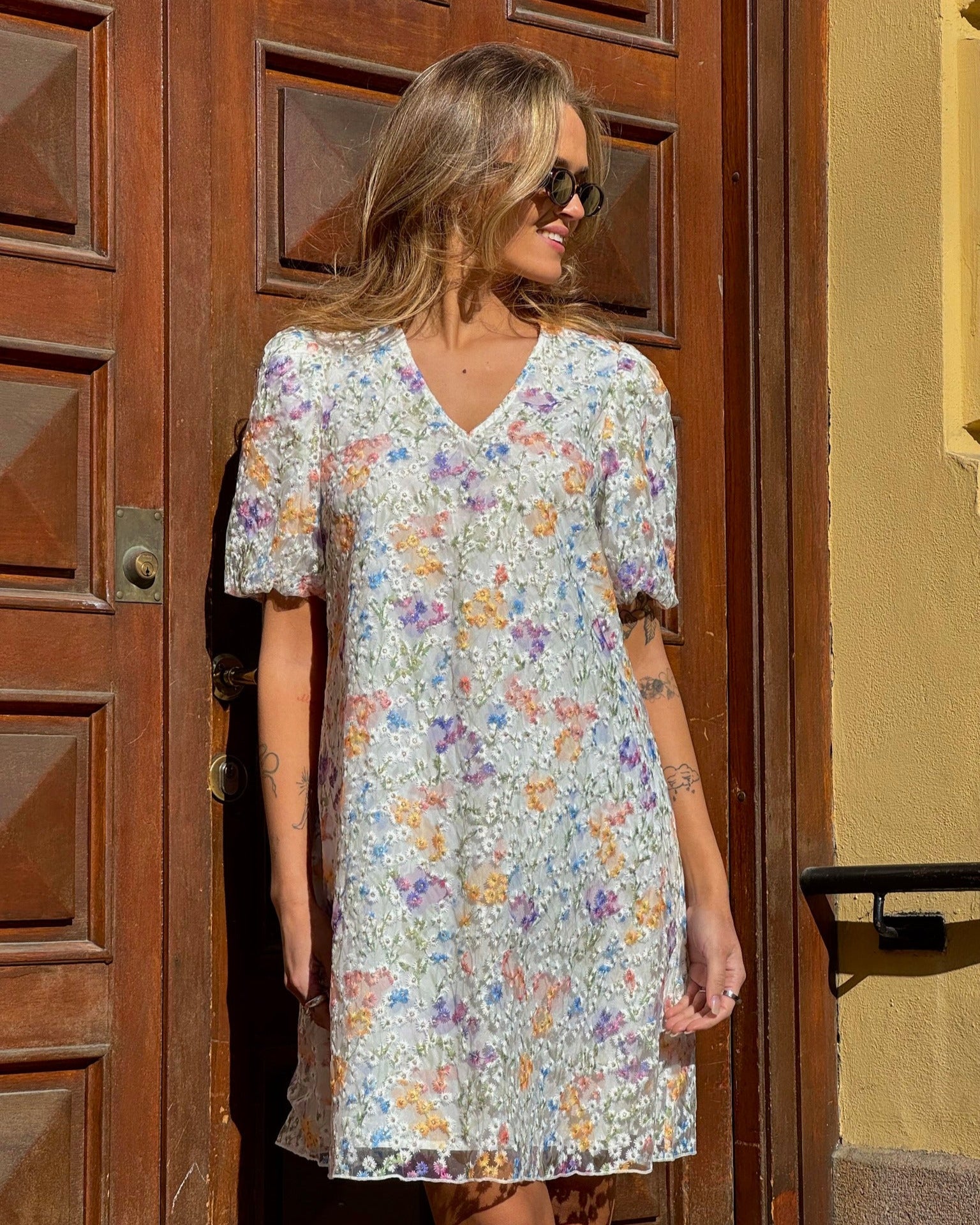 YASLEANNA Midi Dress - Star White